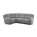 Hadley Right Hand Corner Electric Recliner Sofa with Power Headrests  in Amigo Granite Fabric