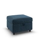 Hadley Storage Footstool in Amigo Navy Fabric