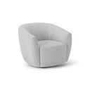 Halle Swivel Chair in Chenille Light Grey Fabric