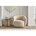 Halle Swivel Chair in Chenille Linen Fabric
