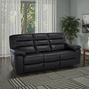 Hastings 3 Seater Electric Recliner Sofa in Black Leather