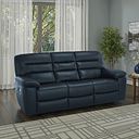 Hastings 3 Seater Electric Recliner Sofa in Blue Leather