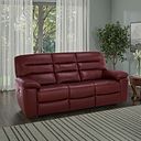 Hastings 3 Seater Electric Recliner Sofa in Burgundy Leather
