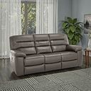 Hastings 3 Seater Electric Recliner Sofa in Dark Grey Leather