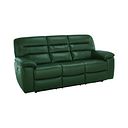 Hastings 3 Seater Electric Recliner Sofa in Green Leather