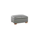 Hastings Storage Footstool in Light Grey Leather