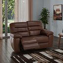 Hastings 2 Seater Electric Recliner Sofa in Tan Leather