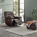 Hastings Electric Recliner Armchair in Two Tone Brown Leather