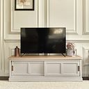 Henley Natural Oak and Stone Painted Hardwood Large TV Unit