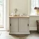 Henley Natural Oak and Stone Painted Hardwood Small Sideboard