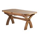 Hercules Rustic Solid Oak Extending Dining Table 180-280cm