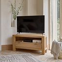 Highworth Natural Solid Oak Corner TV Unit