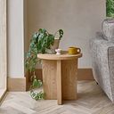 Highworth Natural Solid Oak Round Side Table
