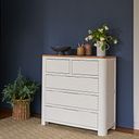Hove Natural Oak and Painted 2+3 Chest of Drawers