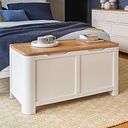 Hove Natural Oak and Painted Blanket Box