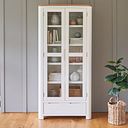 Hove Natural Oak and Painted Display Cabinet