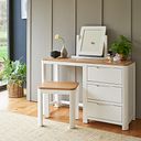 Hove Natural Oak and Painted Dressing Table Stool
