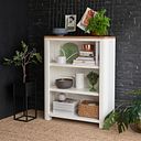 Hove Natural Oak and Painted Small Bookcase