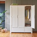 Hove Natural Oak and Painted Triple Wardrobe