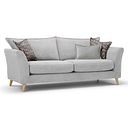 Hoxley 4 Seater Sofa in Leo Silver fabric