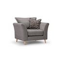 Hoxley Armchair in Leo Truffle fabric