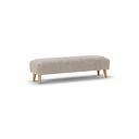 Hoxley Bench Footstool in Leo Biscuit fabric