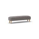Hoxley Bench Footstool in Leo Truffle fabric