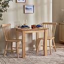 Hudson Natural Solid Oak 2ft 6 x 2ft 6 Square Dining Table