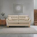 Inca 3 Seater Sofa in Christy Collection Beige Fabric