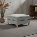 Inca Corner Chaise Large Storage Footstool in Christy Collection Grey Fabric