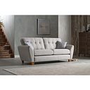 Inca 3 Seater Sofa in Christy Collection Silver Fabric