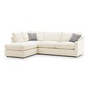 Isabella Right Hand Corner Chaise Sofa in Polly Natural Fabric with Natural Scatter Cushions