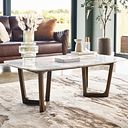 Islington Marble and Dark Acacia Coffee Table