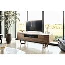 Islington Marble and Dark Acacia Large TV Unit