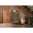 Islington Marble and Dark Acacia Tallboy