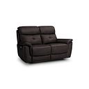 Iver 2 Seater Electric Recliner Sofa in Amara Brown Leather