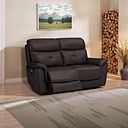 Iver 2 Seater Electric Recliner Sofa in Amara Brown Leather
