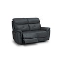 Iver 2 Seater Electric Recliner Sofa in Amara Dark Grey Leather