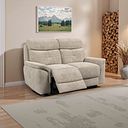 Iver 2 Seater Electric Recliner Sofa in Jetta Beige Fabric