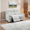 Iver 2 Seater Electric Recliner Sofa in Keswick Dove Grey Fabric
