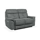 Iver 2 Seater Electric Recliner Sofa in Miller Grey Fabric