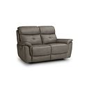 Iver 2 Seater Electric Recliner Sofa in Odyssey Dark Grey Leather