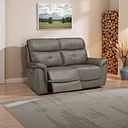 Iver 2 Seater Electric Recliner Sofa in Odyssey Dark Grey Leather