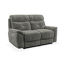 Iver 2 Seater Electric Recliner Sofa in Plush Charcoal Fabric