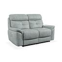 Iver 2 Seater Electric Recliner Sofa in Santos Steel Fabric