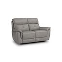 Iver 2 Seater Electric Recliner Sofa with Power Headrests in Amara Light Grey Leather