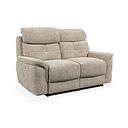 Iver 2 Seater Electric Recliner Sofa with Power Headrests in Jetta Beige Fabric