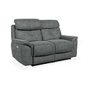 Iver 2 Seater Electric Recliner Sofa with Power Headrests in Miller Grey Fabric
