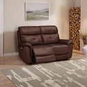 Iver 2 Seater Electric Recliner Sofa with Power Headrests in Odyssey Tan Leather