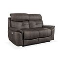 Iver 2 Seater Electric Recliner Sofa with Power Headrests in Pilgrim Pewter Fabric